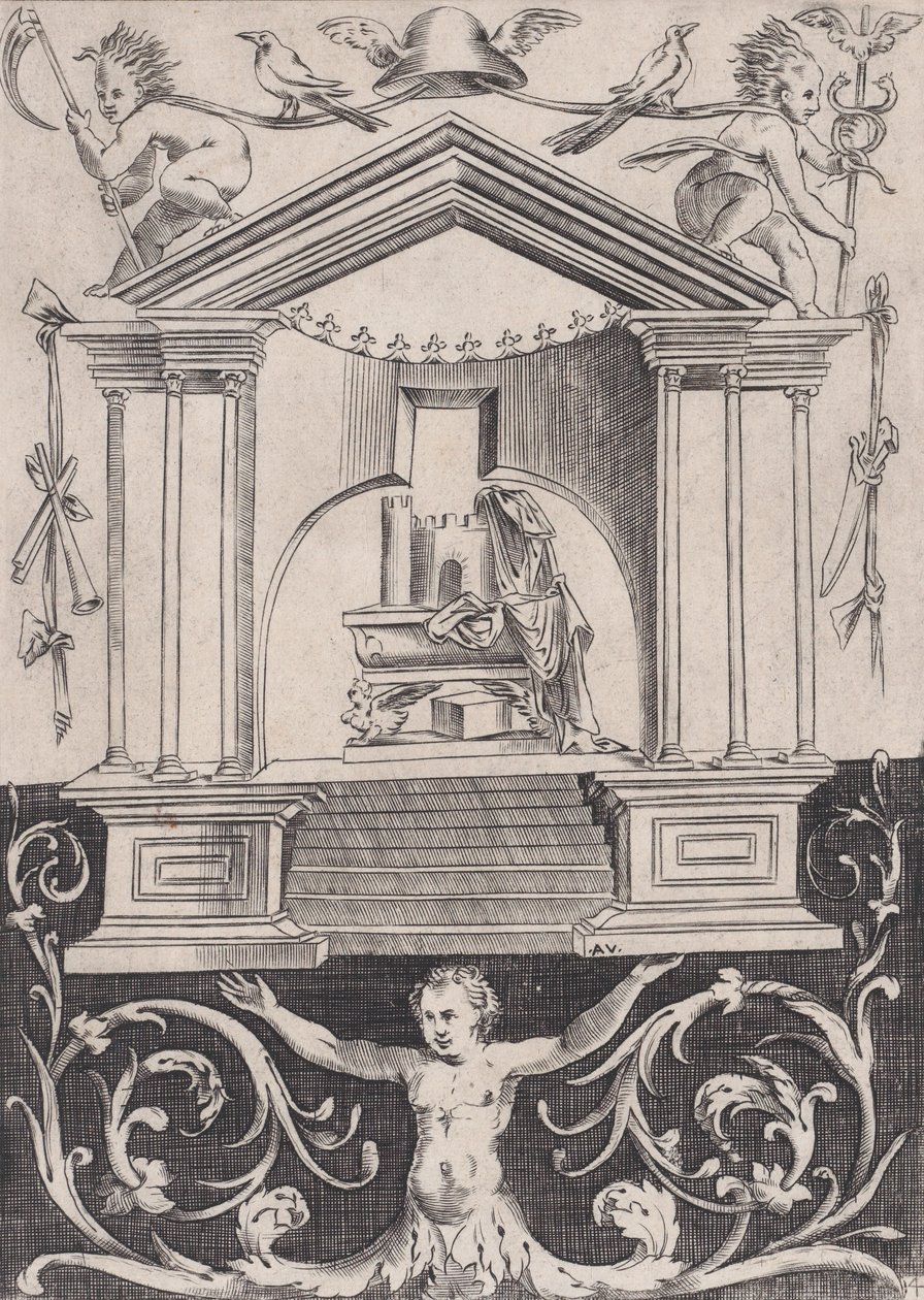 Panneau ornemental - Agostino Veneziano