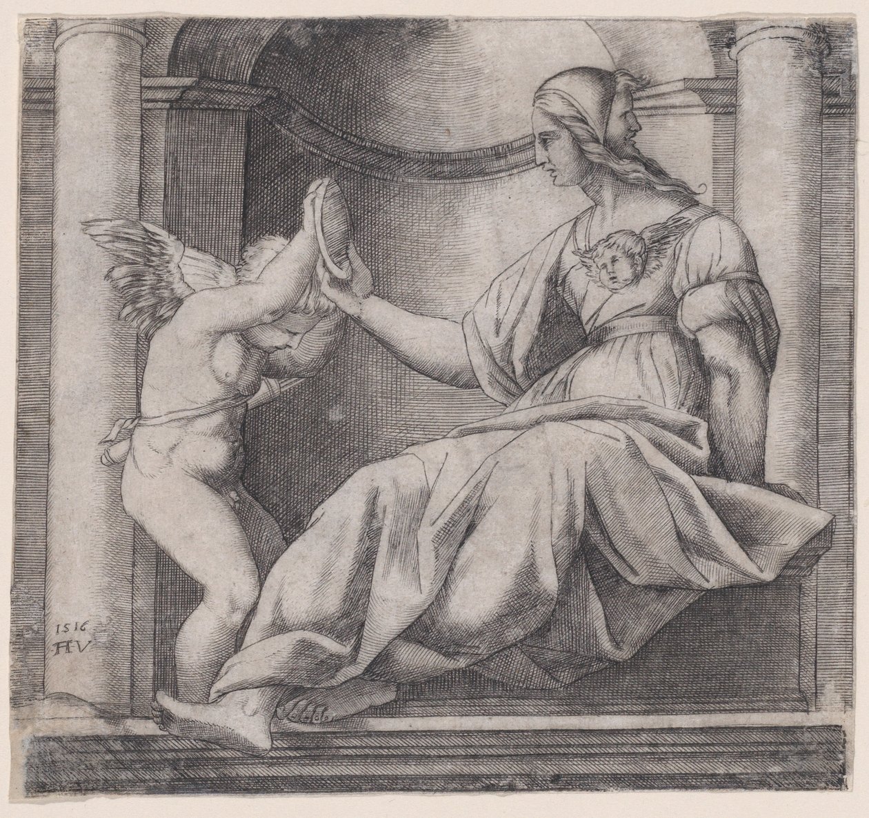 Prudence, daté de 1516 - Agostino Veneziano
