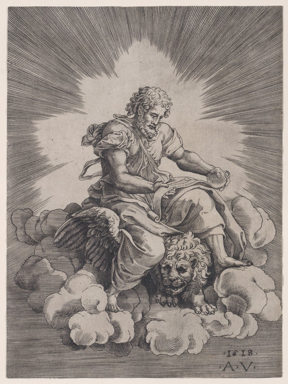 Saint Marc, daté 1518 - Agostino Veneziano
