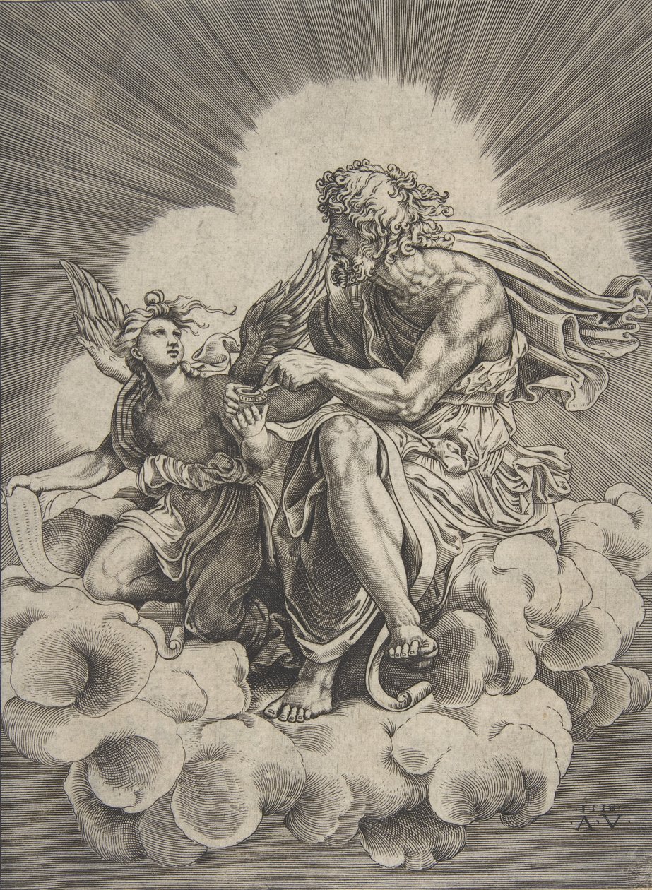 Saint Matthieu, daté de 1518 - Agostino Veneziano