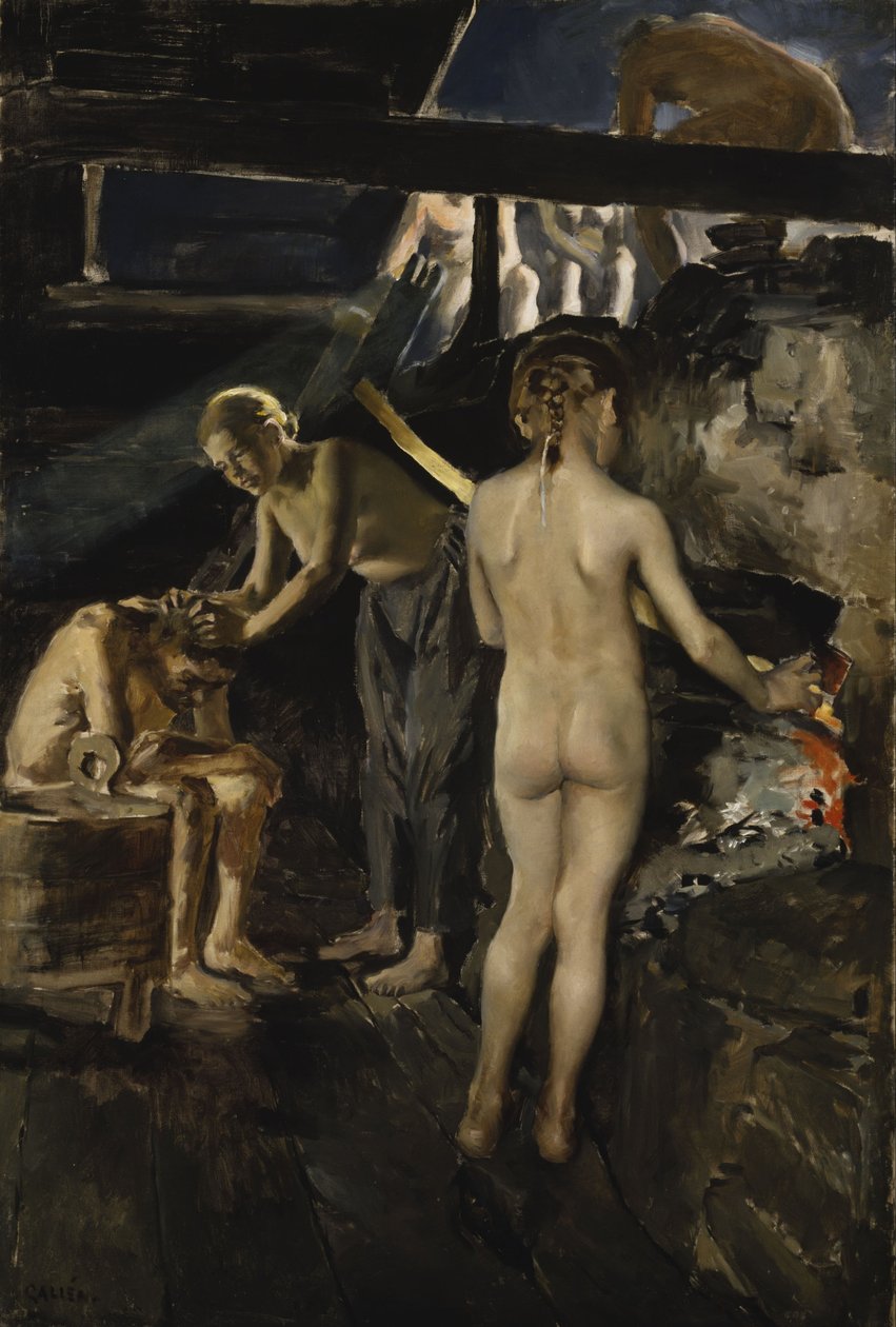 Dans le sauna - Akseli Gallen Kallela