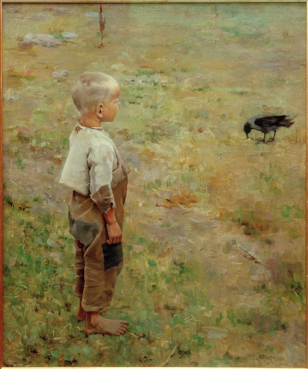 Garçon et corbeau - Akseli Valdemar Gallen Kallela