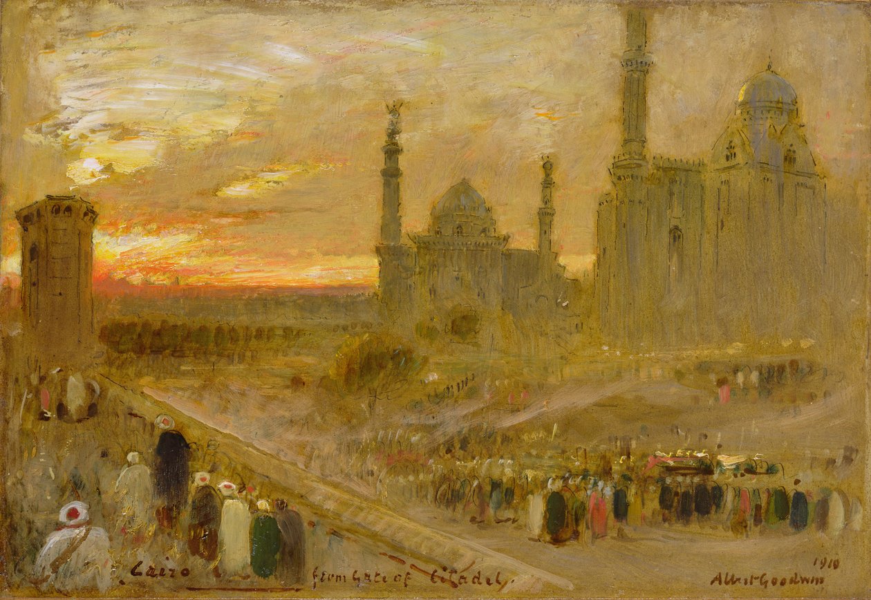 Le Caire depuis la porte de la citadelle, 1910 - Albert Goodwin