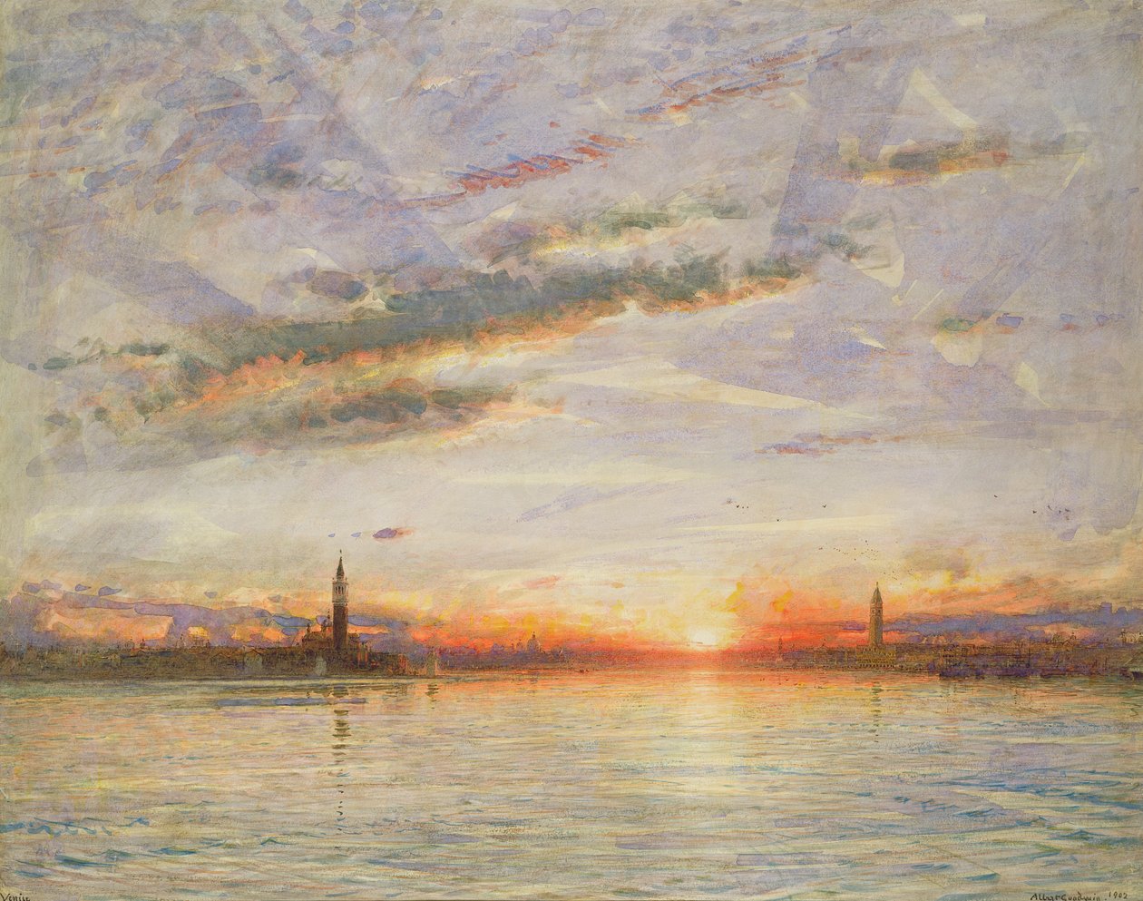 Coucher de soleil, Venise, 1902 - Albert Goodwin
