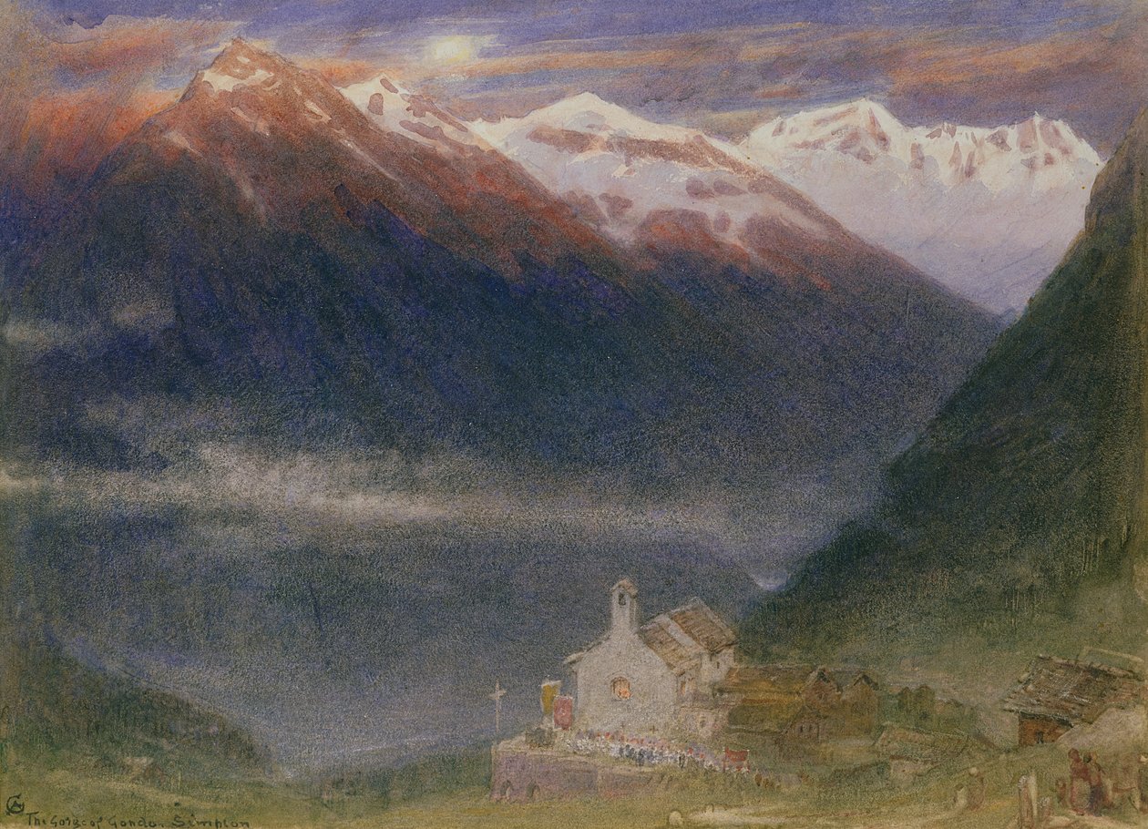 La gorge de Gondo, Simplon - Albert Goodwin