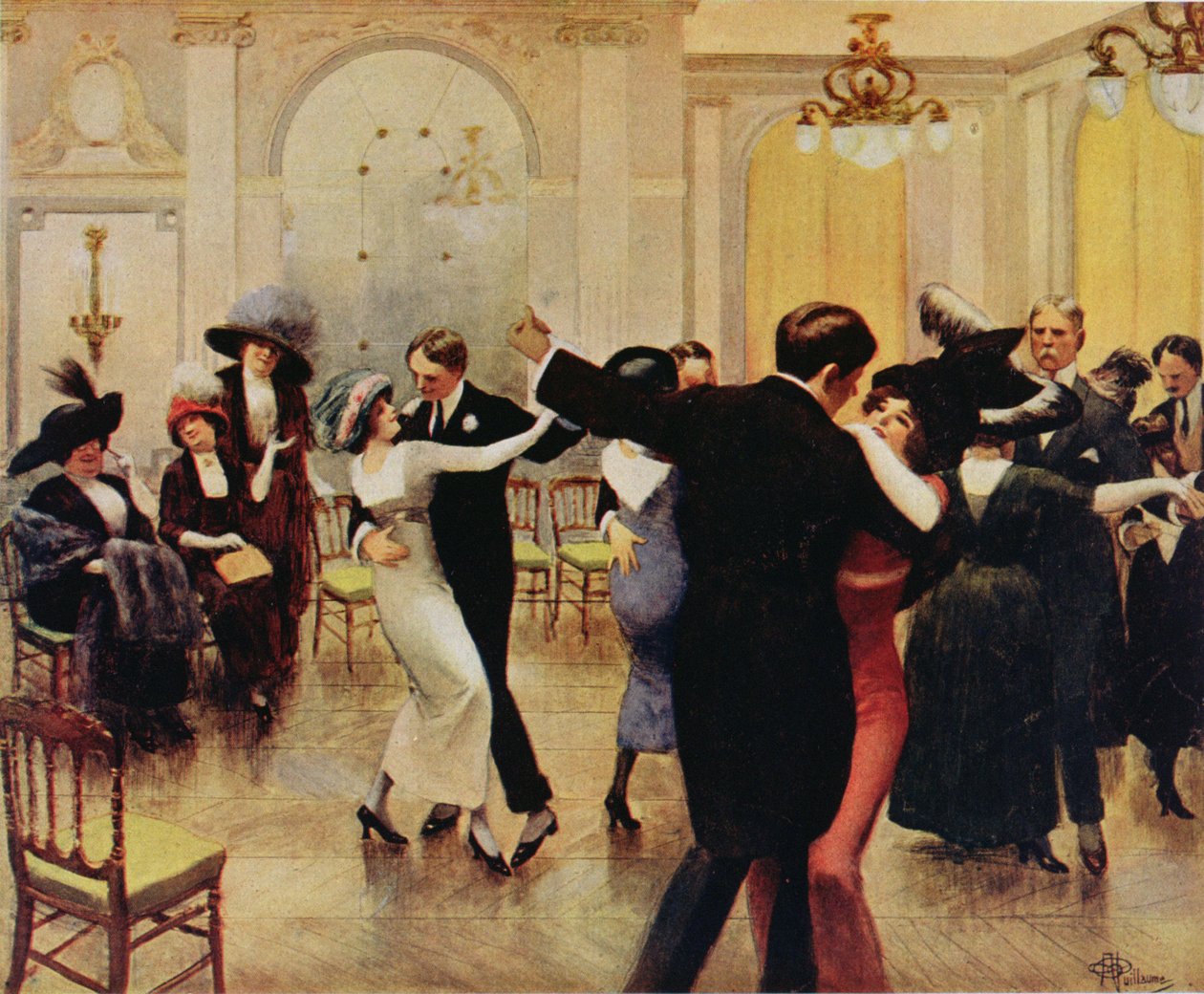 Faire le tango, publié dans Femina, 1913 - Albert Guillaume