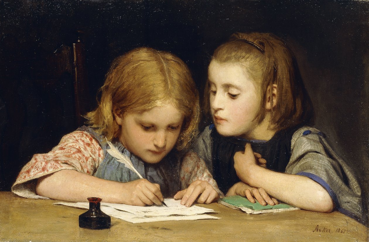 La Leçon - Albert Anker
