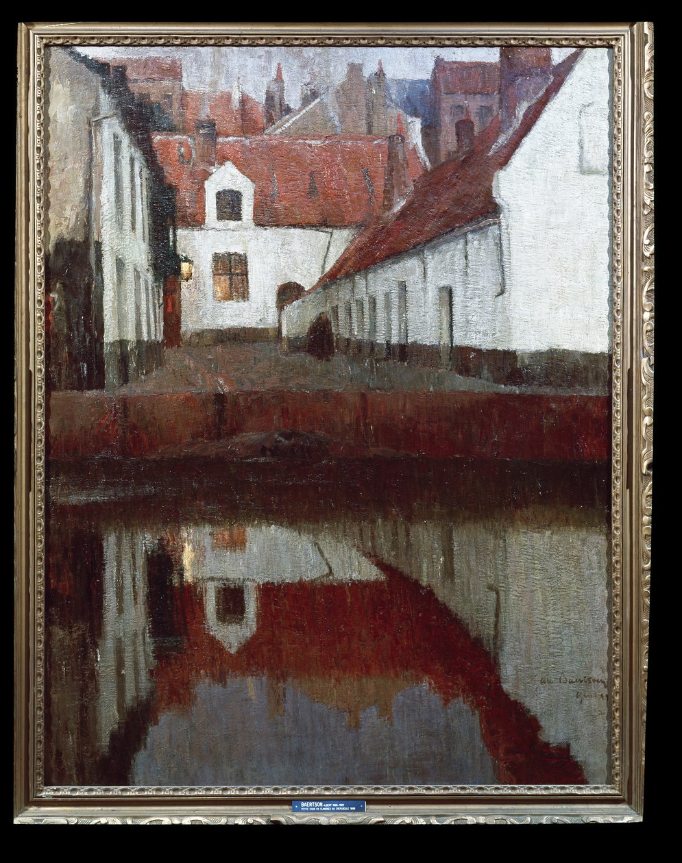 Petit cour en Flandre au crépuscule - Albert Baertsoen