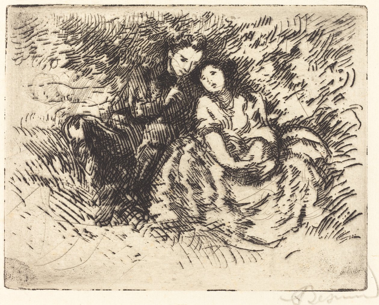 Conversation amoureuse - Albert Besnard
