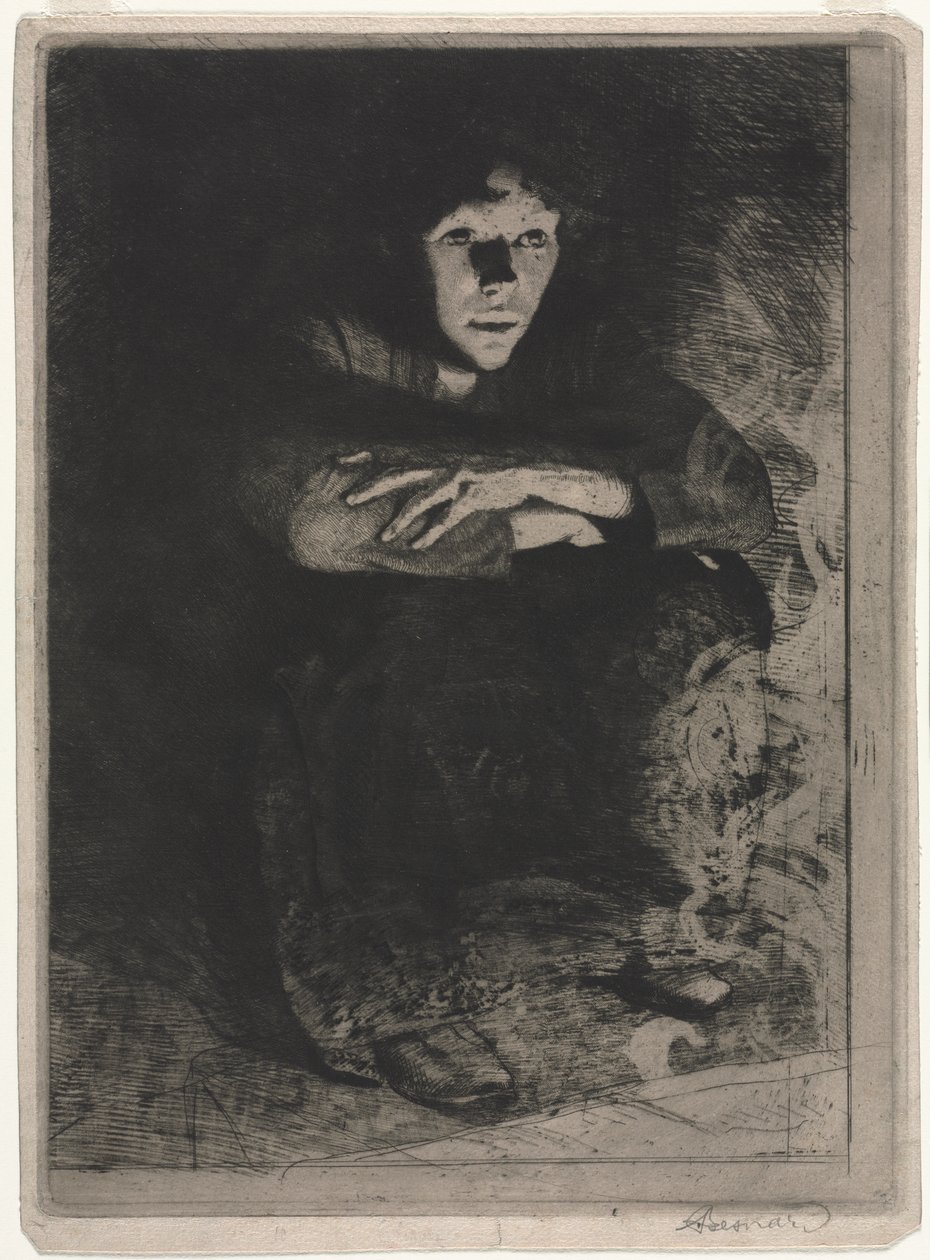 Dans les cendres - Albert Besnard