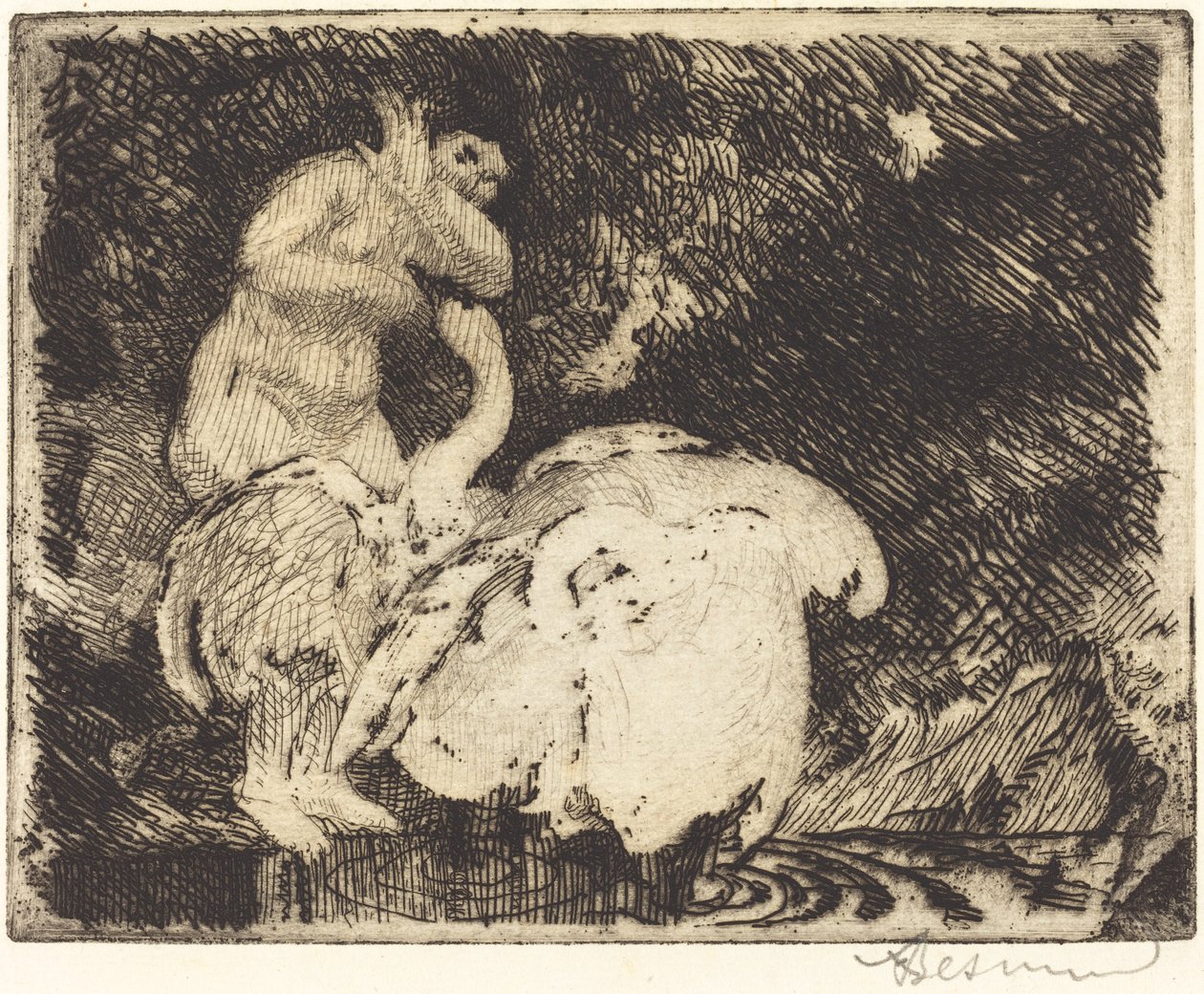 Léda au bain - Albert Besnard