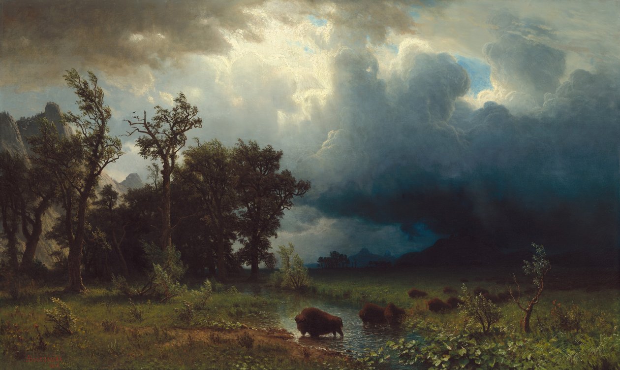 Piste de bison : La tempête imminente, 1869 - Albert Bierstadt