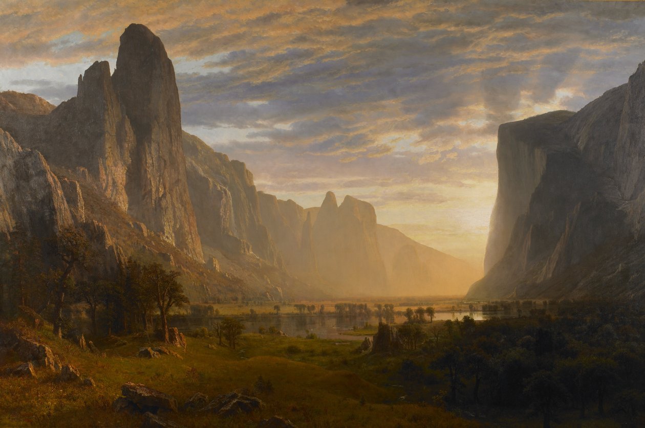 Vue de la vallée de Yosemite, Californie - Albert Bierstadt