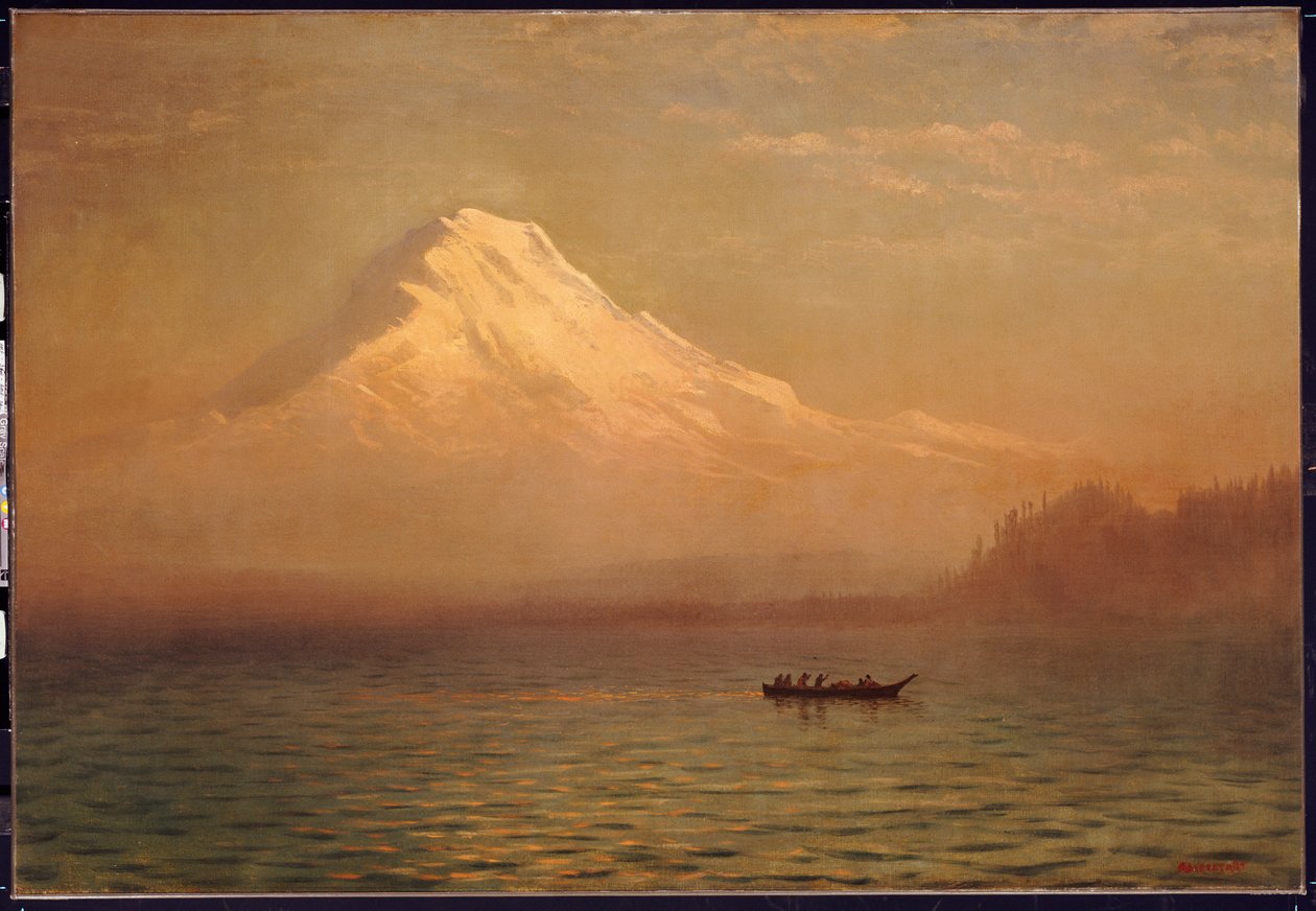 Lever de soleil sur le mont Tacoma - Albert Bierstadt