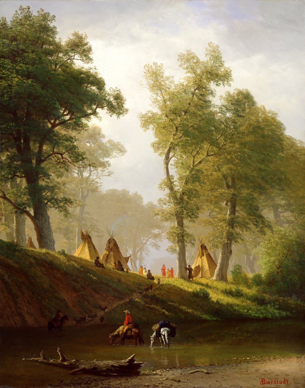 La rivière Wolf, Kansas, c.1859 - Albert Bierstadt