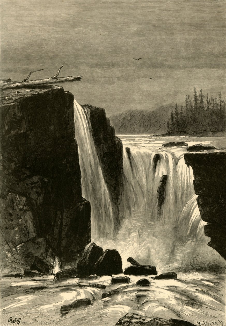 Côté sud des chutes Willamette, 1872 - Albert Bobbett