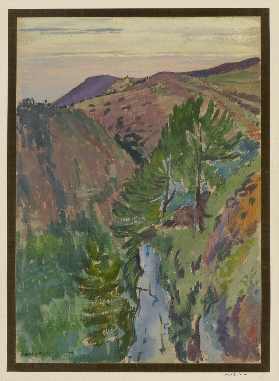 Paysage à Grasse - Albert Daniel Rutherston