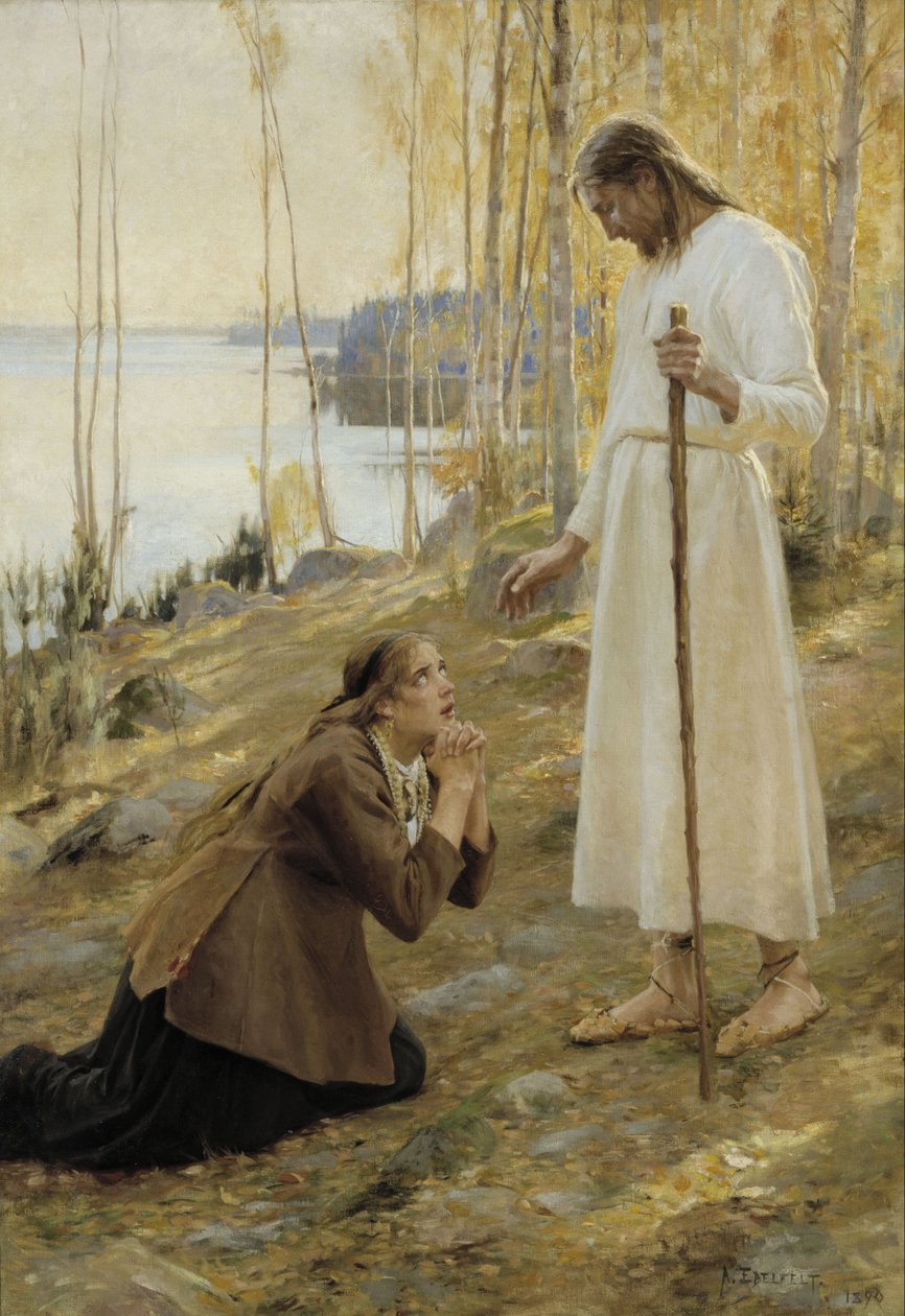 Christ et Marie-Madeleine, une légende finlandaise - Albert Gustaf Aristides Edelfelt