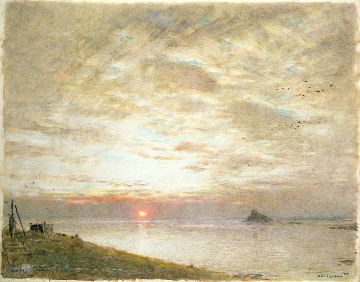 Baie de Mounts, Cornouailles - Albert Goodwin