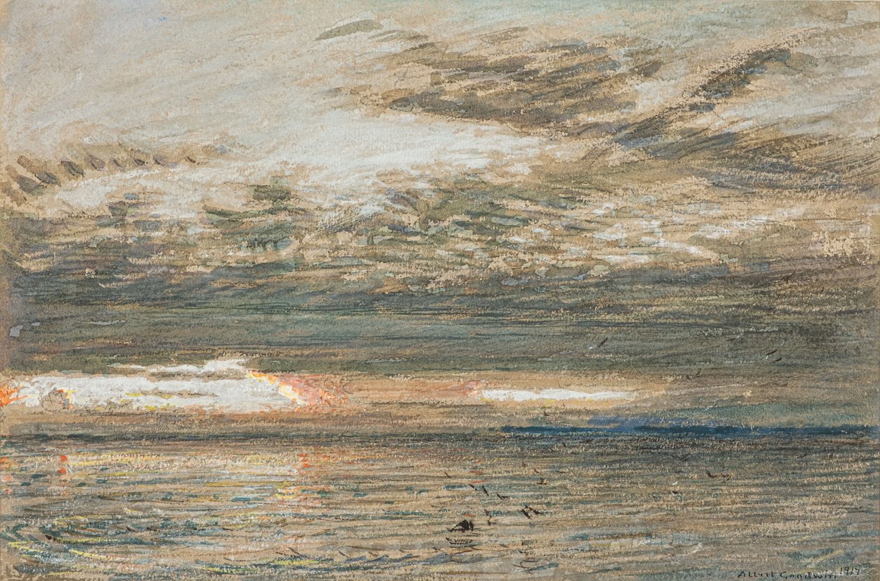 Coucher de soleil sur la mer - Albert Goodwin