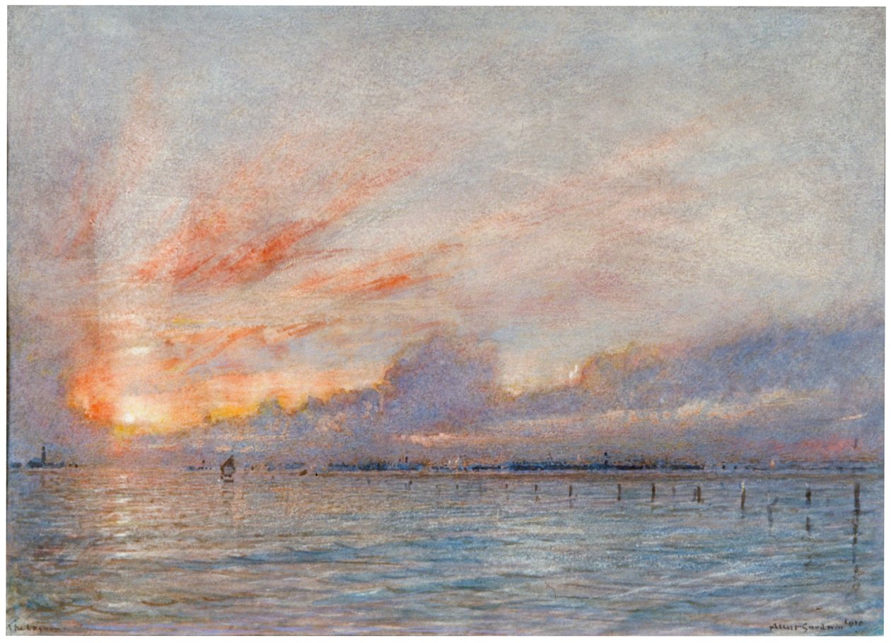Les lagunes, Venise, 1910 - Albert Goodwin