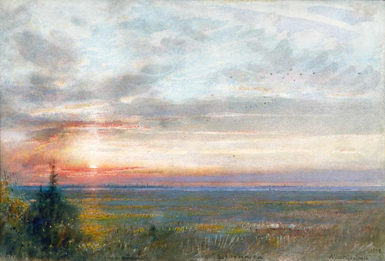 Venise depuis le continent - Albert Goodwin
