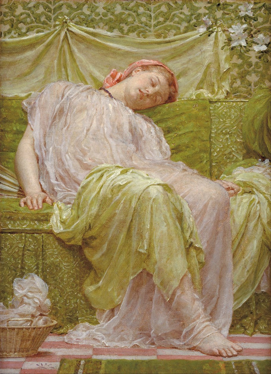 Un panier à ouvrage - Albert Joseph Moore