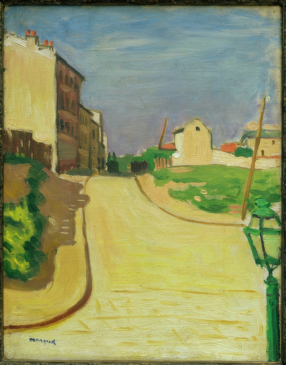 Rue avec lanterne verte - Albert Marquet