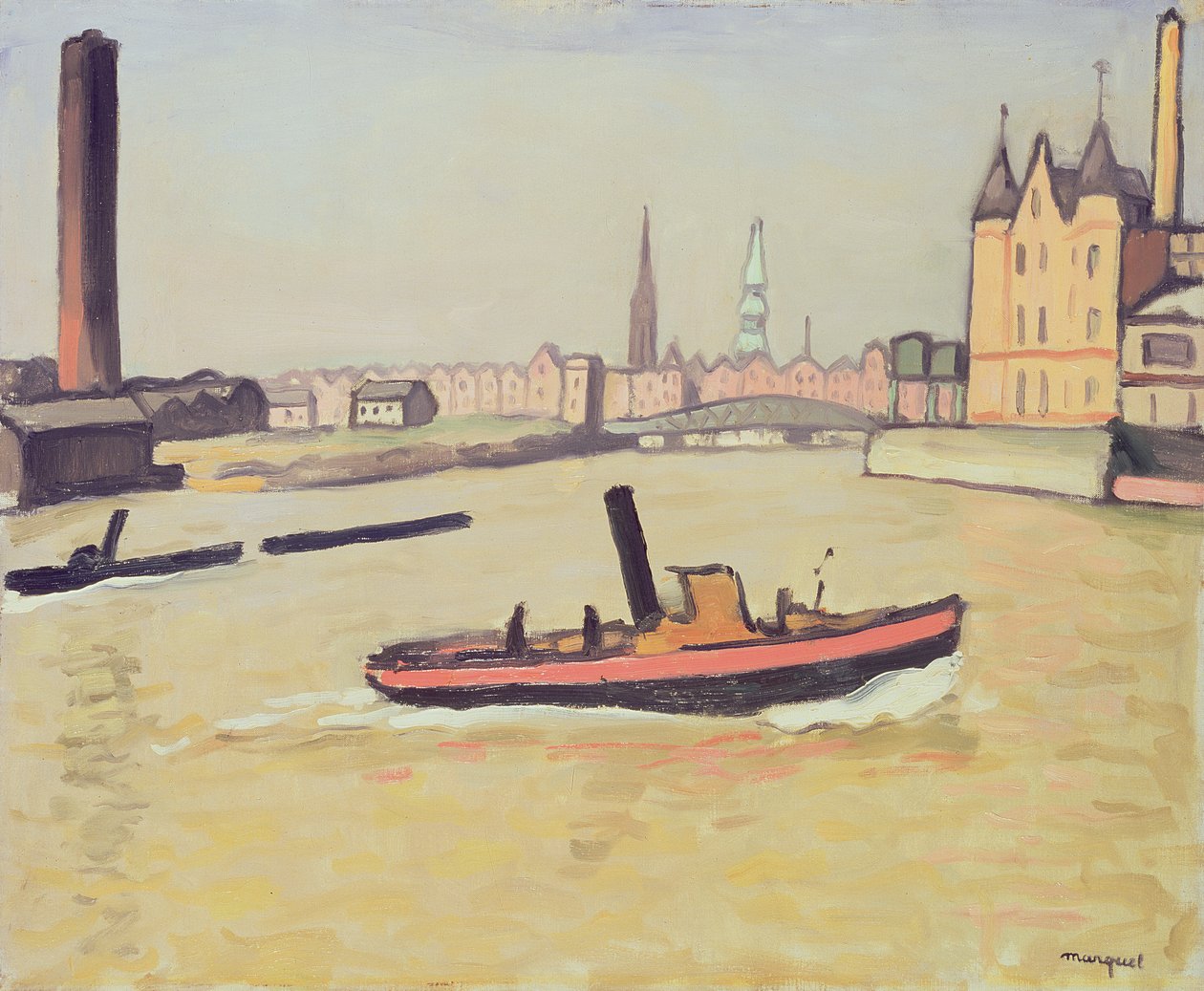 Le port de Hambourg - Albert Marquet