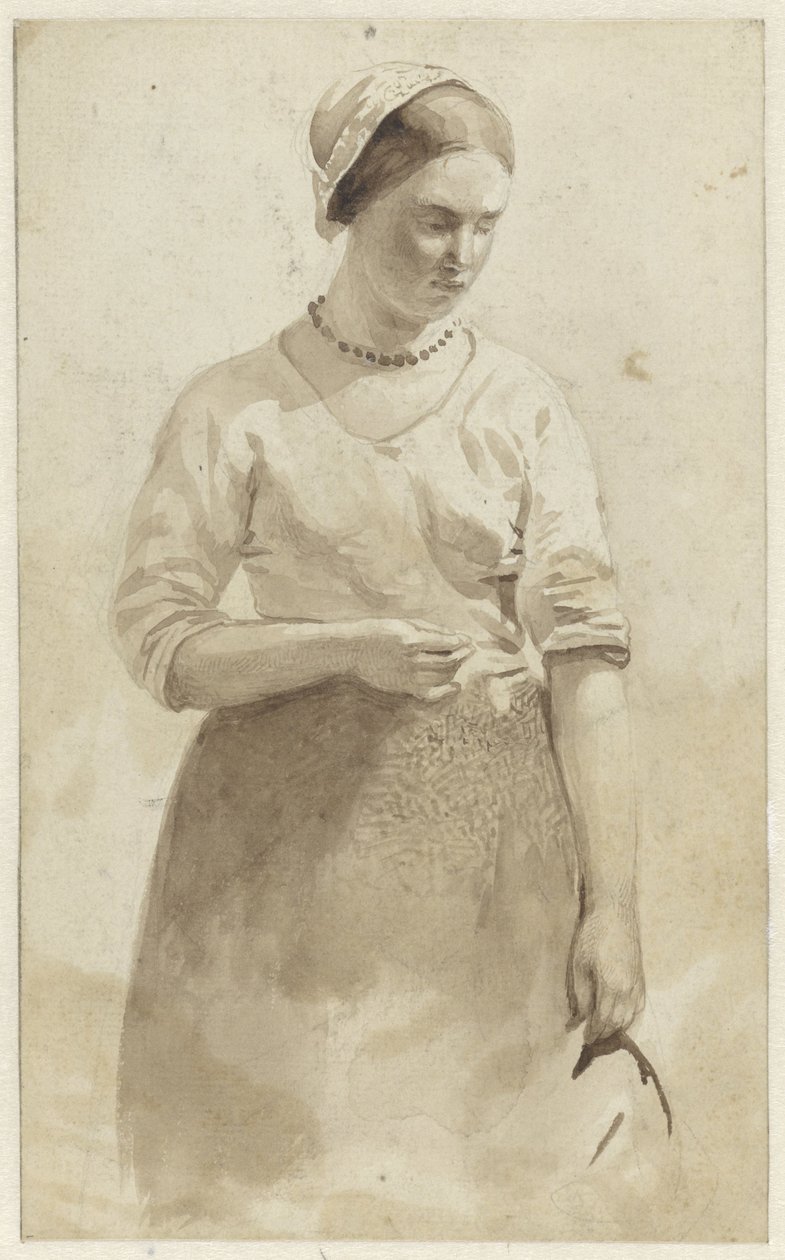Jeune femme debout - Albert  Neuhuys