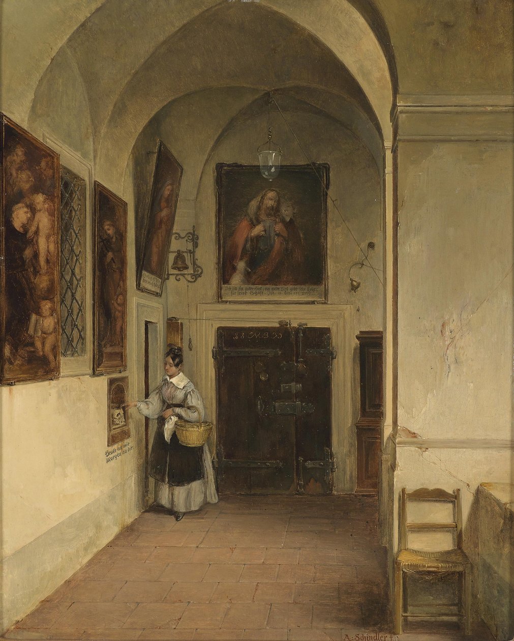 Dans le cloître - Albert Schindler