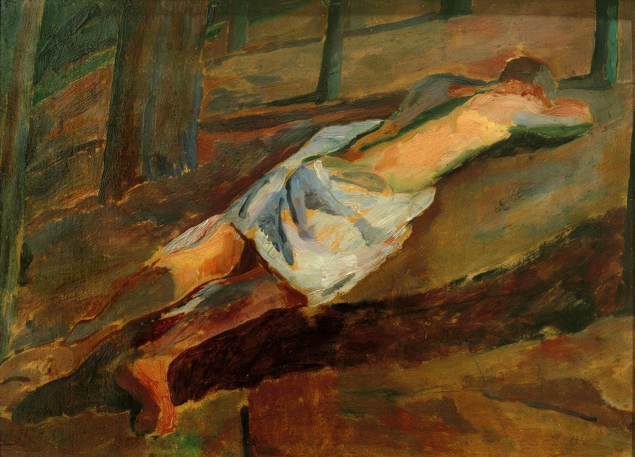 Homme nu allongé - Albert Weisgerber
