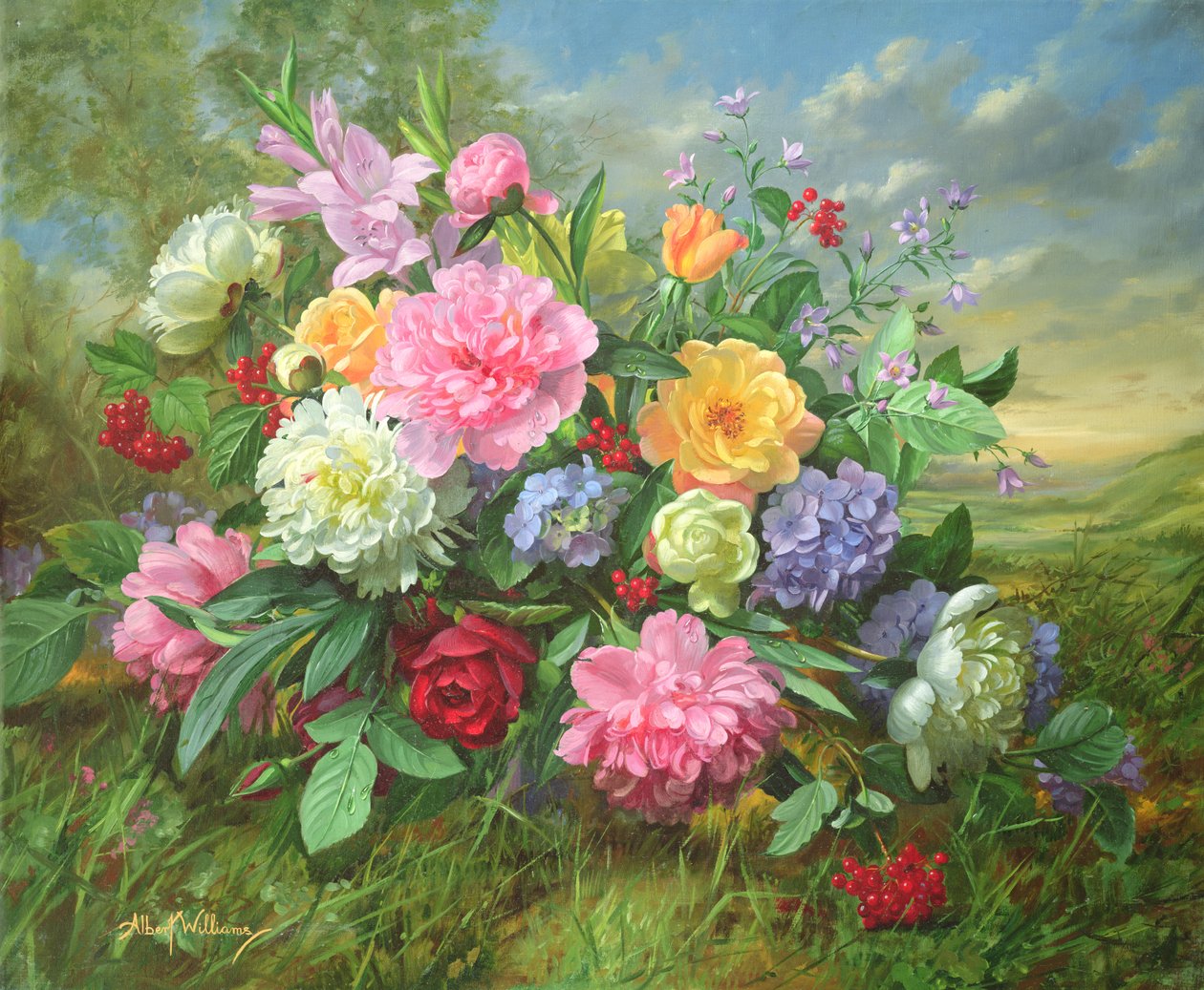 AB18 Pivoines et Hortensia - Albert Williams