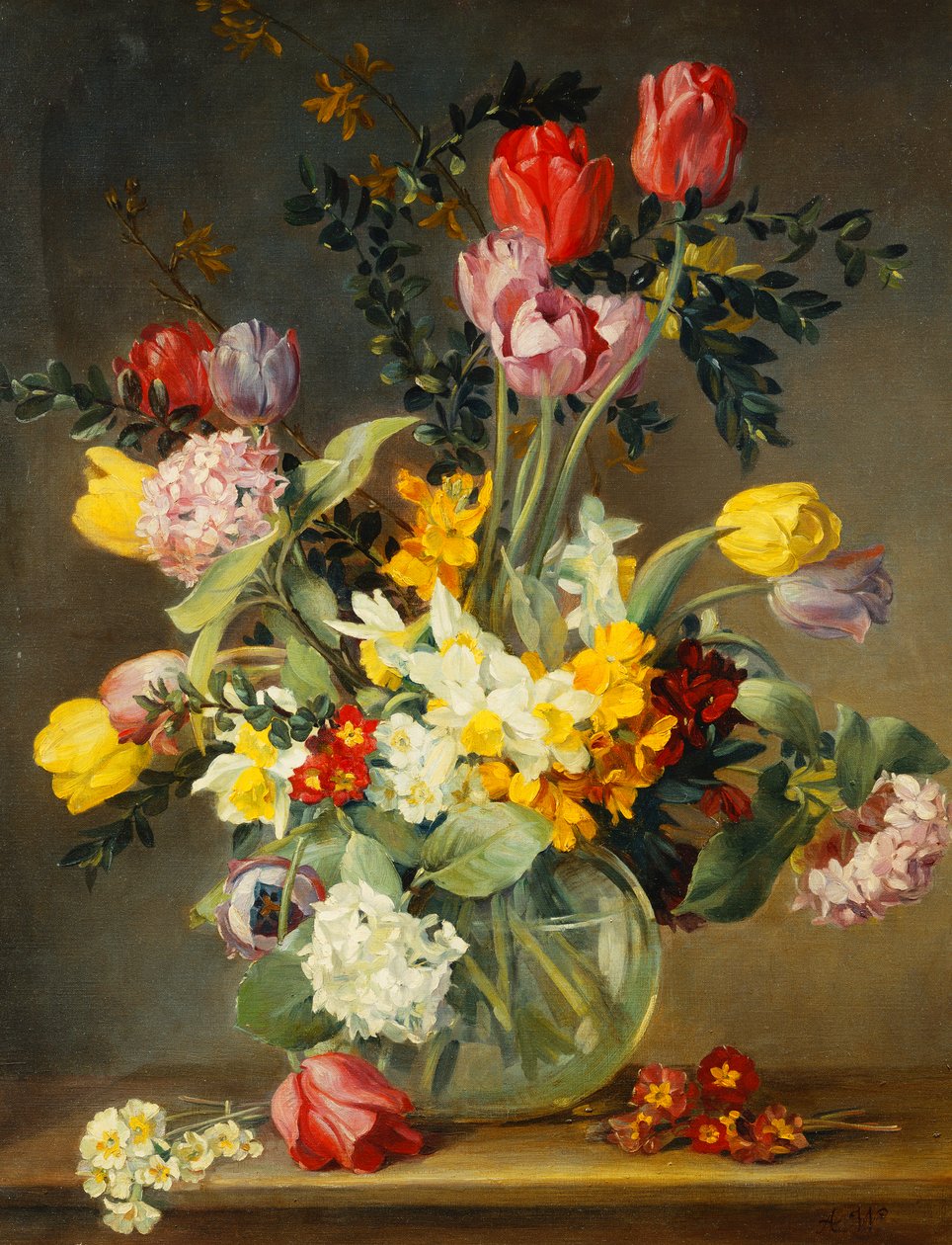 Tulipes dans un Vase en Verre - Albert Williams
