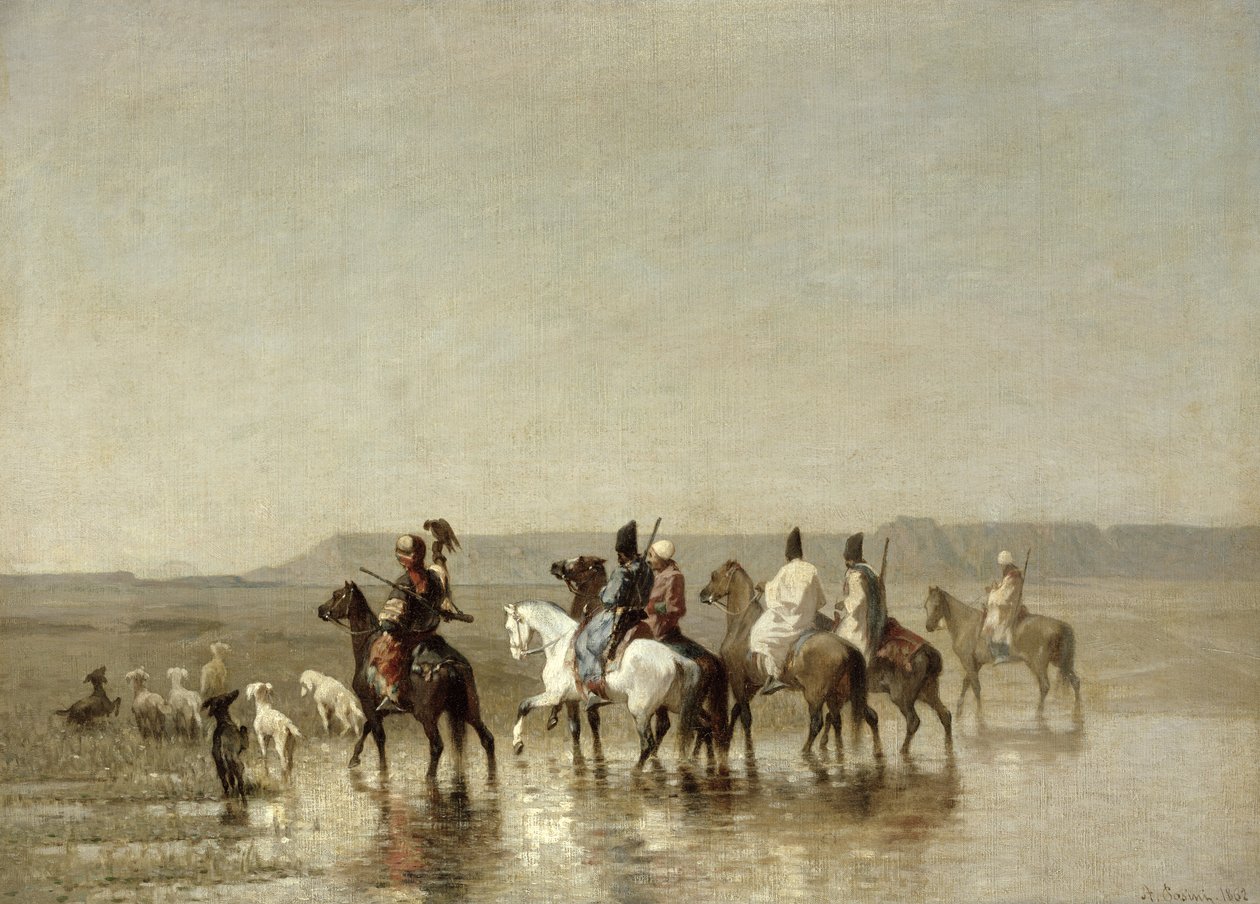 Une chasse au faucon, 1862 - Alberto Pasini