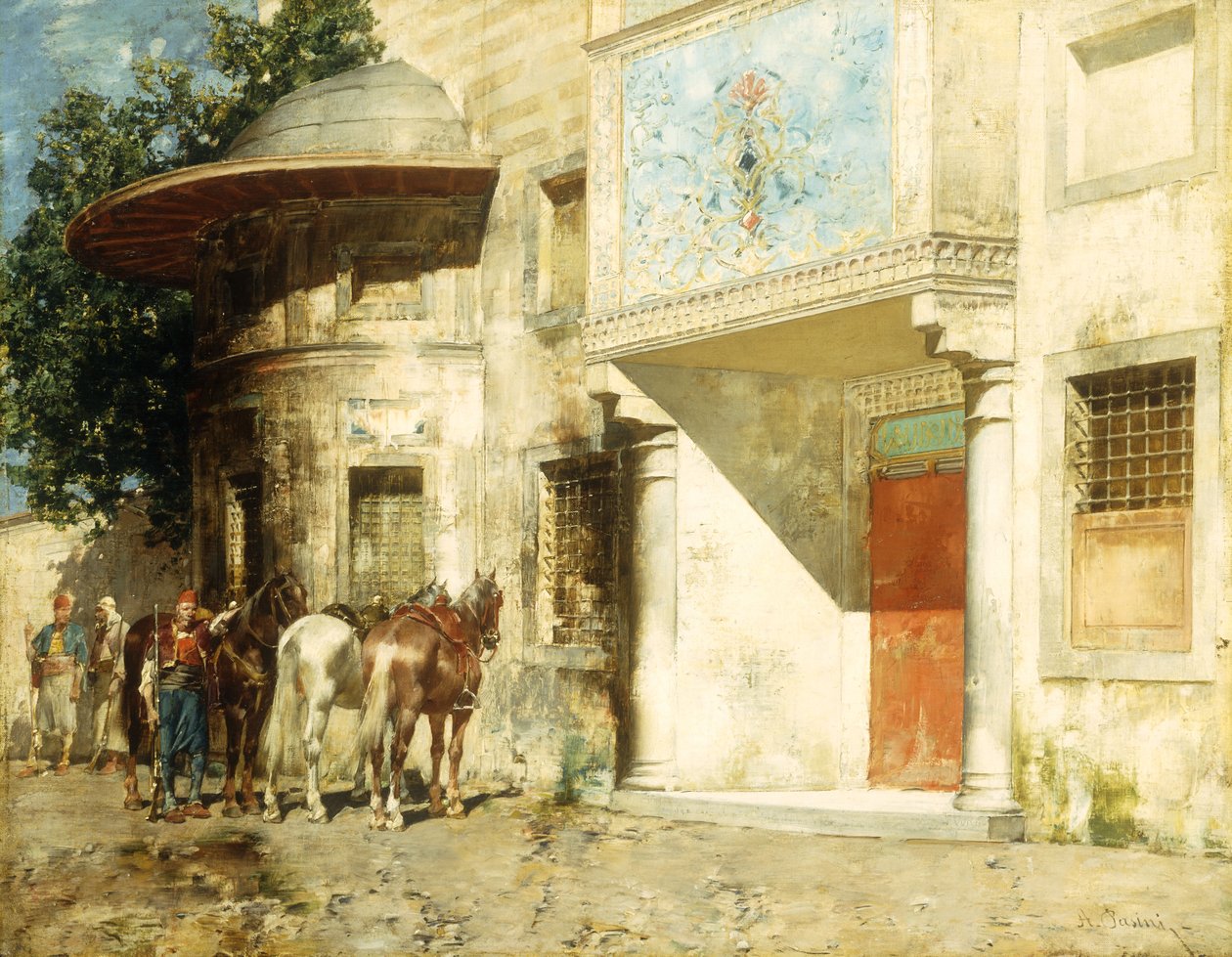 Devant la mosquée - Alberto Pasini