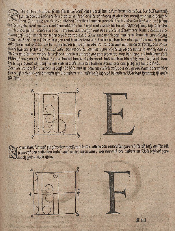Construction de lettres - Albrecht Dürer
