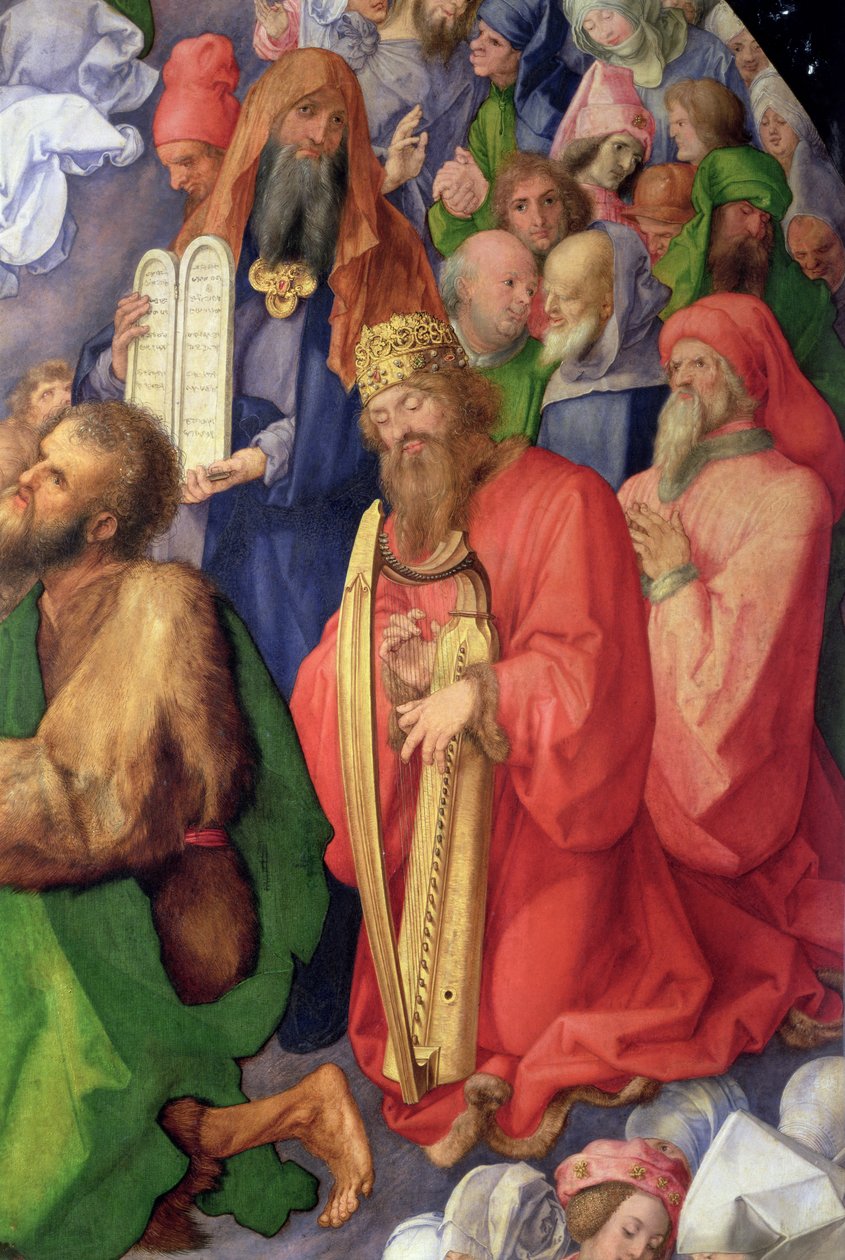 Retable de Landauer : Roi David, 1511 (panneau) (détail) - Albrecht Dürer