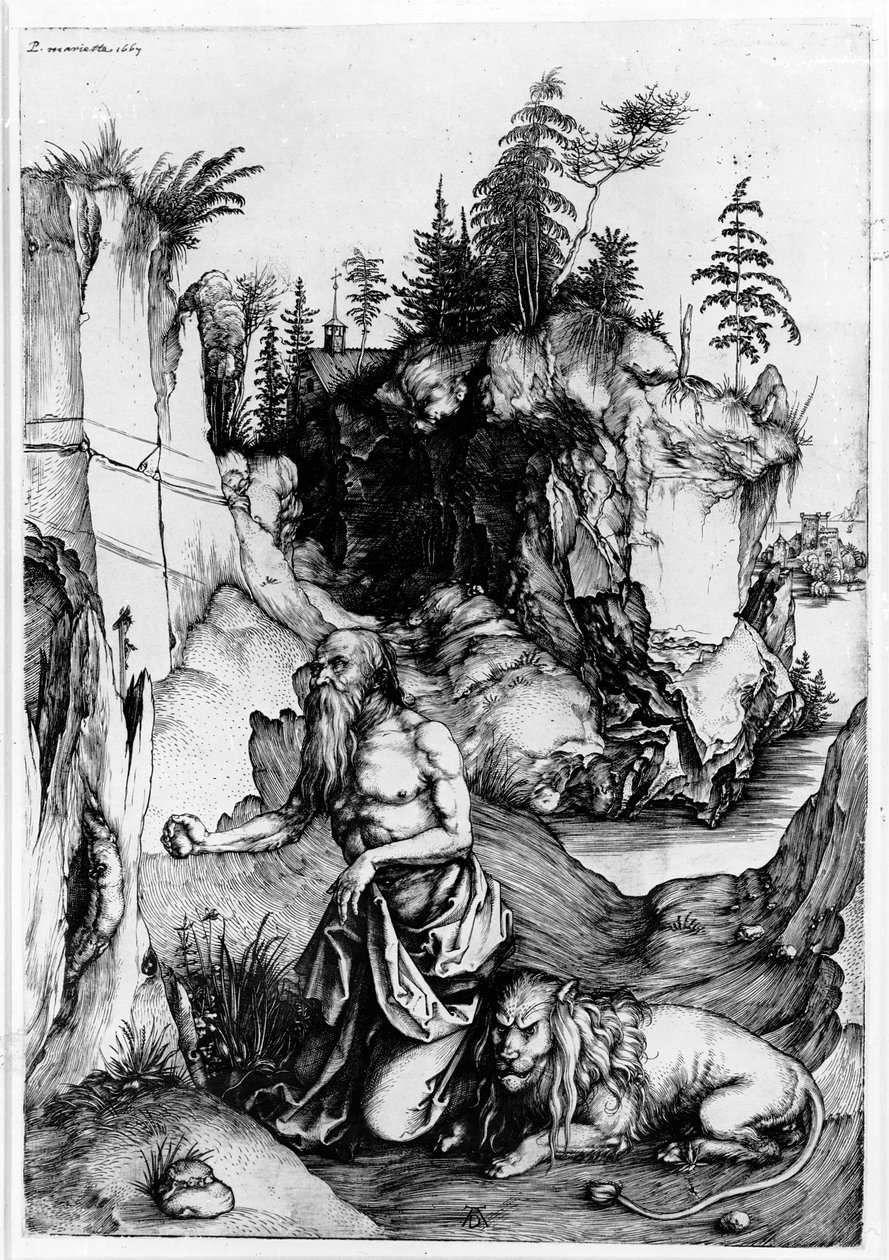 Saint Jérôme dans le désert, c.1496 - Albrecht Dürer