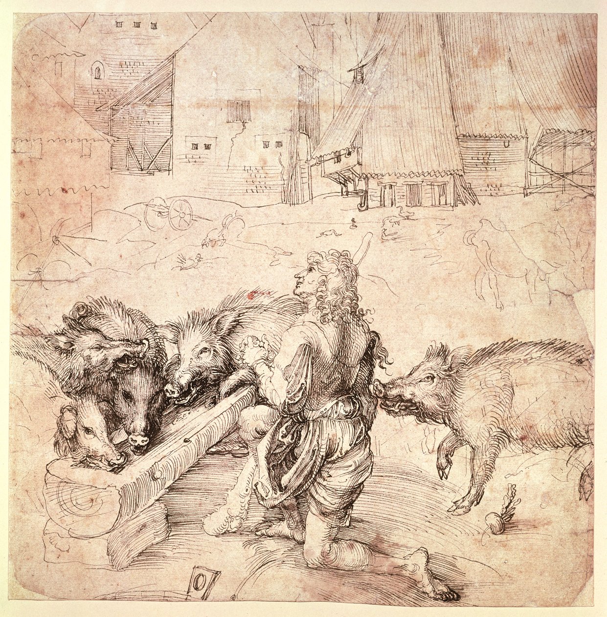 Étude pour une gravure du Fils prodigue - Albrecht Dürer
