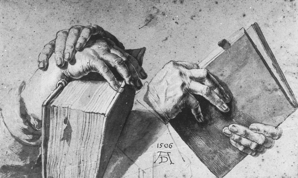 Deux paires de mains avec livre - Albrecht Dürer