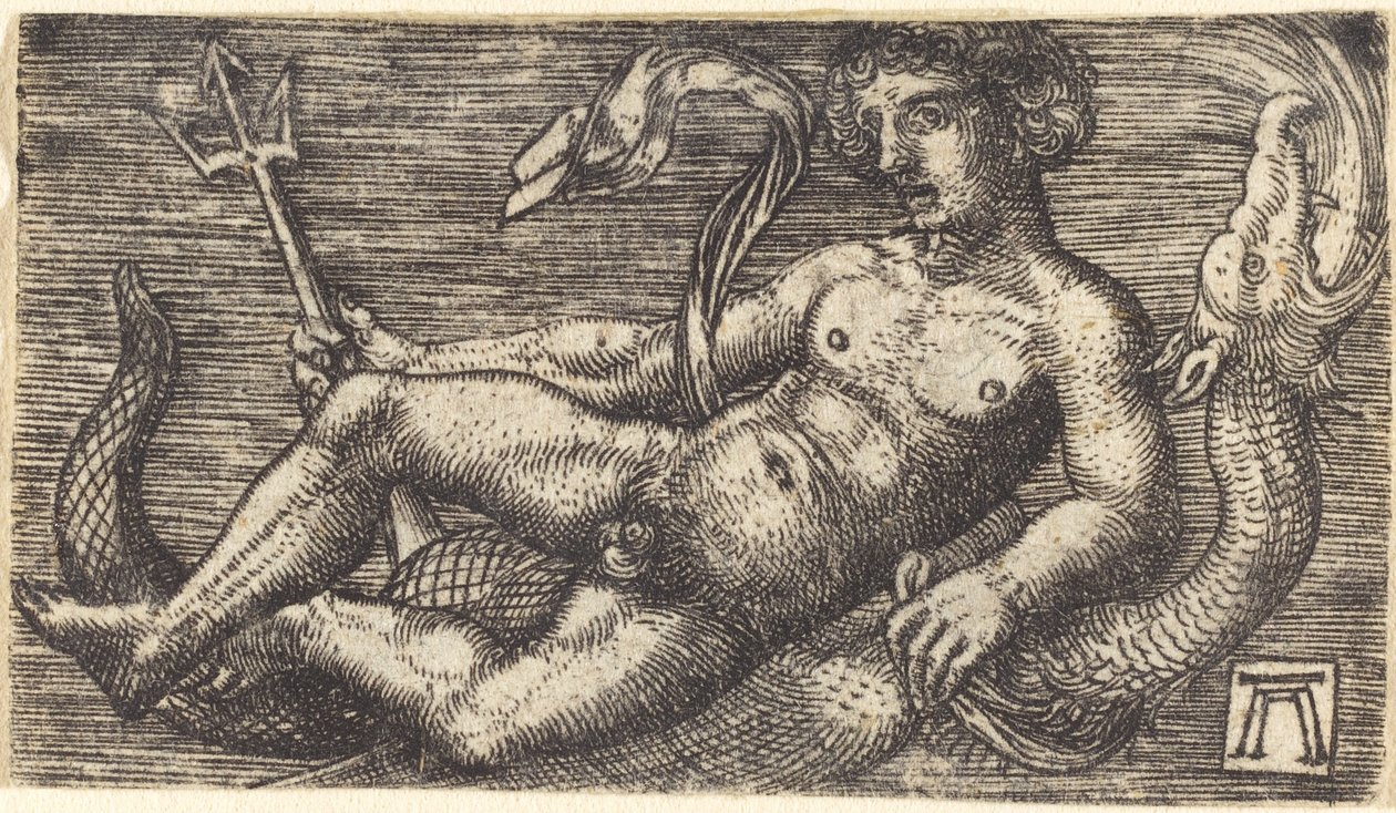Neptune sur un monstre marin - Albrecht Altdorfer