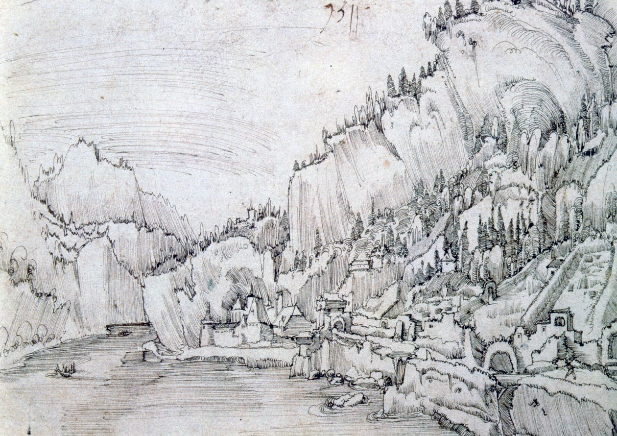 Sarmingstein sur le Danube, 16e siècle - Albrecht Altdorfer