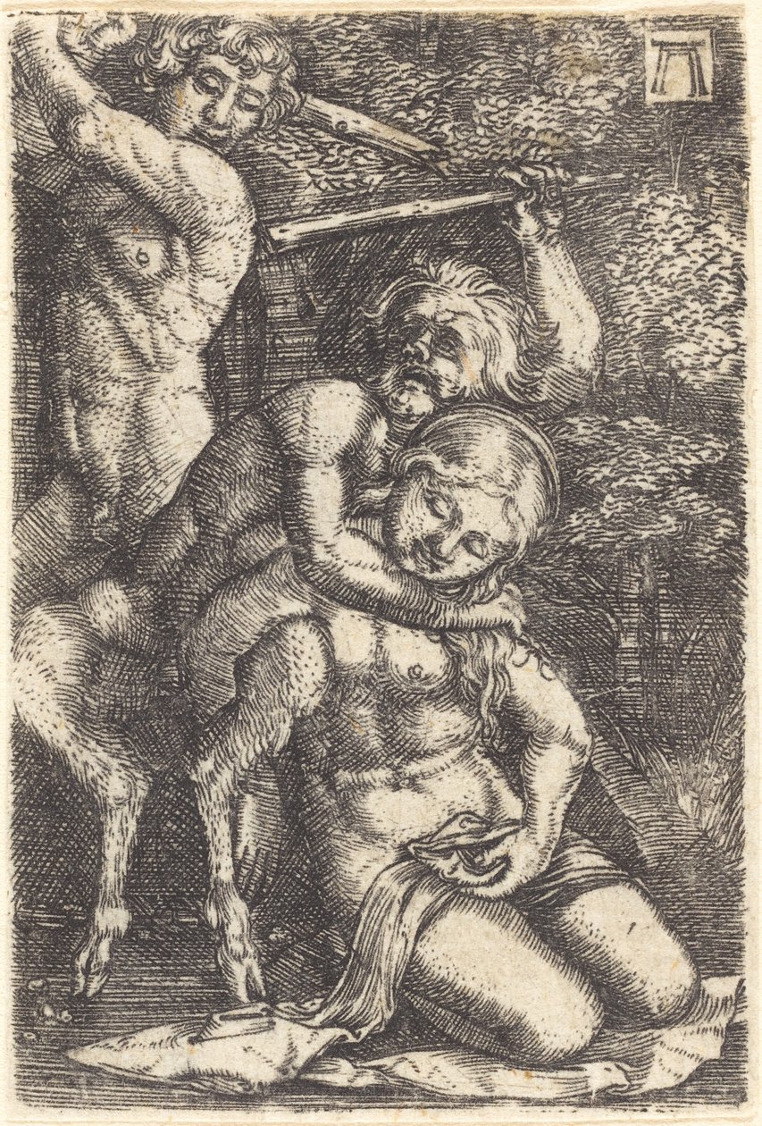 Deux satyres se battant pour une nymphe - Albrecht Altdorfer