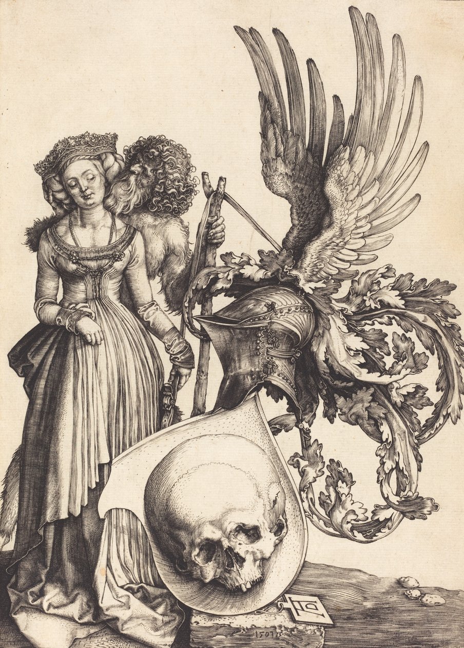 Blason avec un crâne, 1503 - Albrecht Dürer
