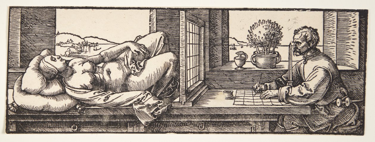 Dessinateur dessinant un nu - Albrecht Dürer