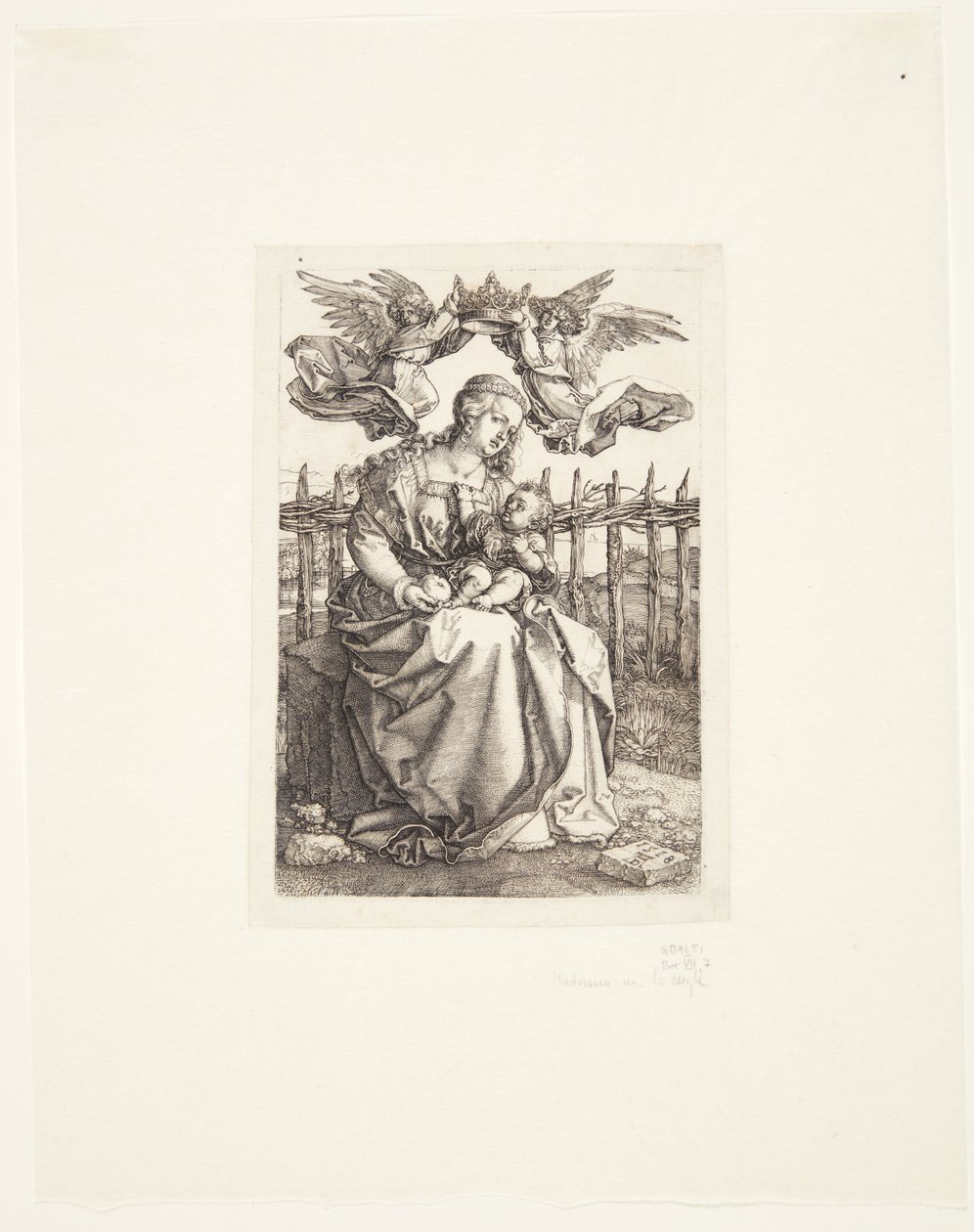 Madone couronnée par deux anges - Albrecht Dürer
