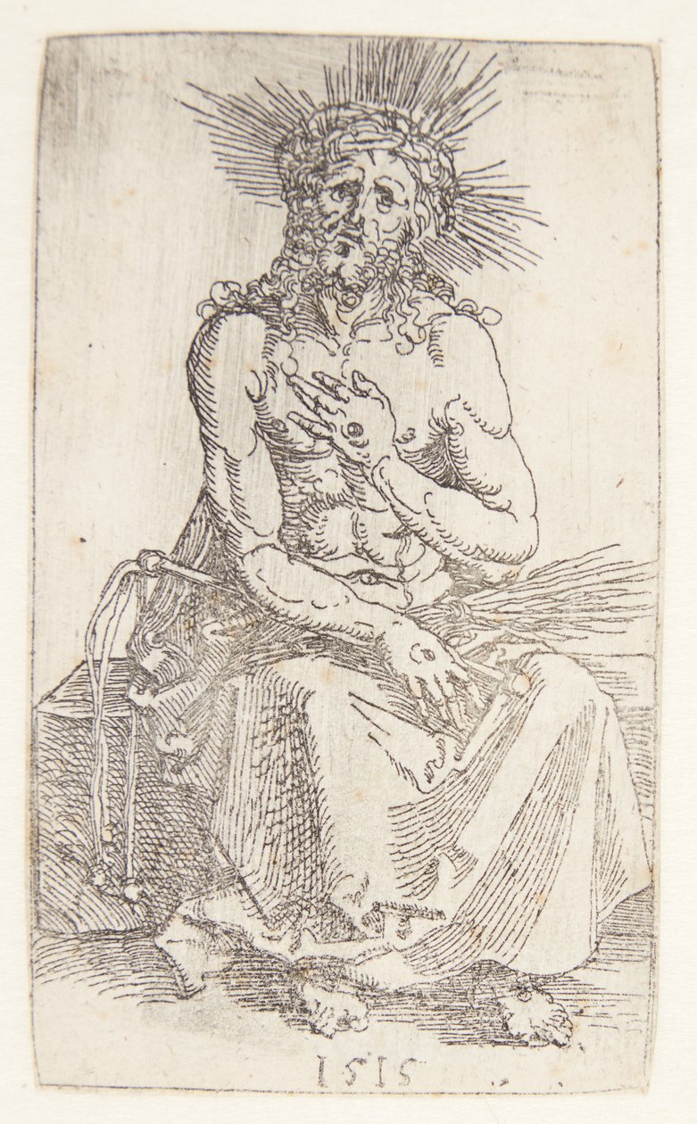 Homme de douleurs, assis - Albrecht Dürer