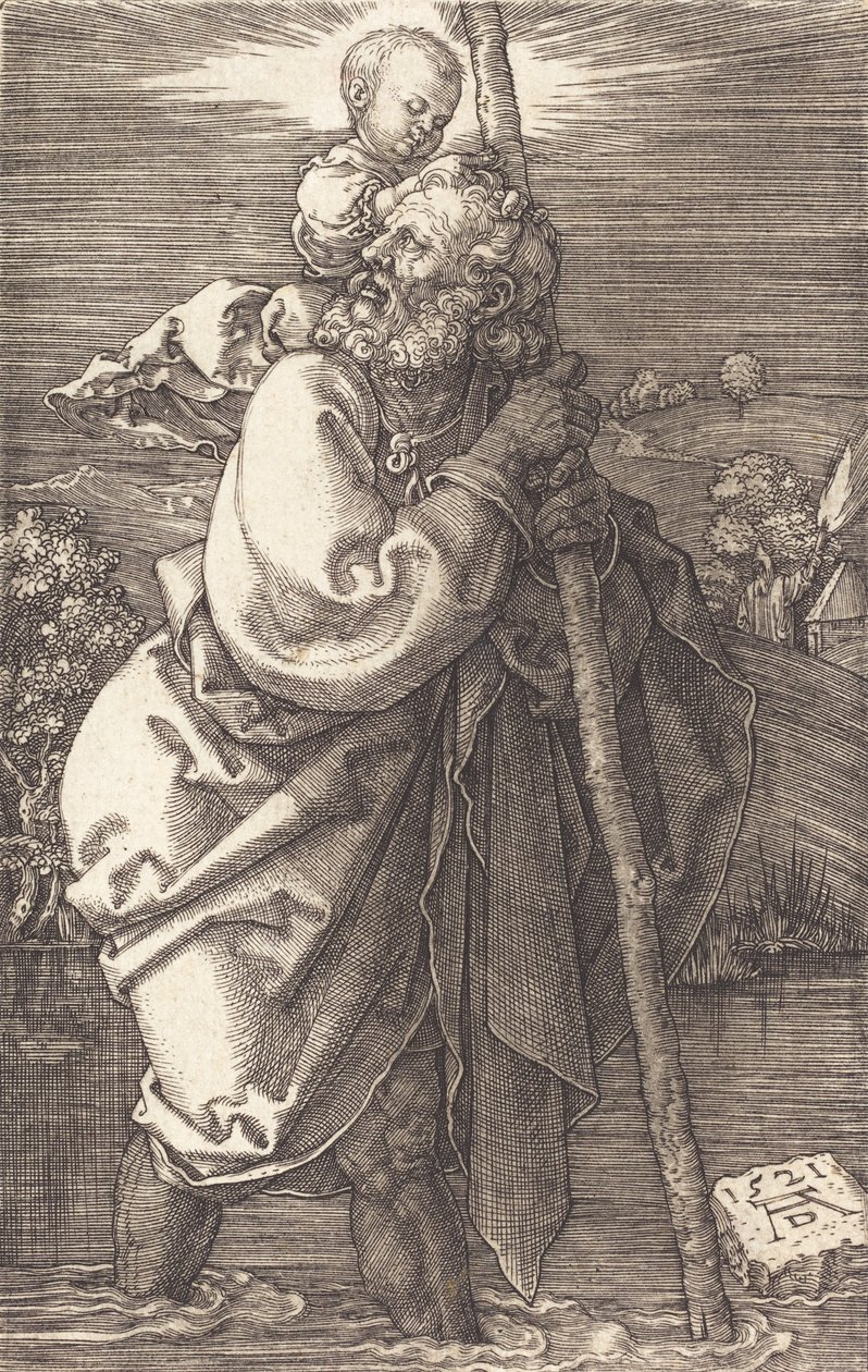 Saint Christophe tourné à gauche, 1521 - Albrecht Dürer