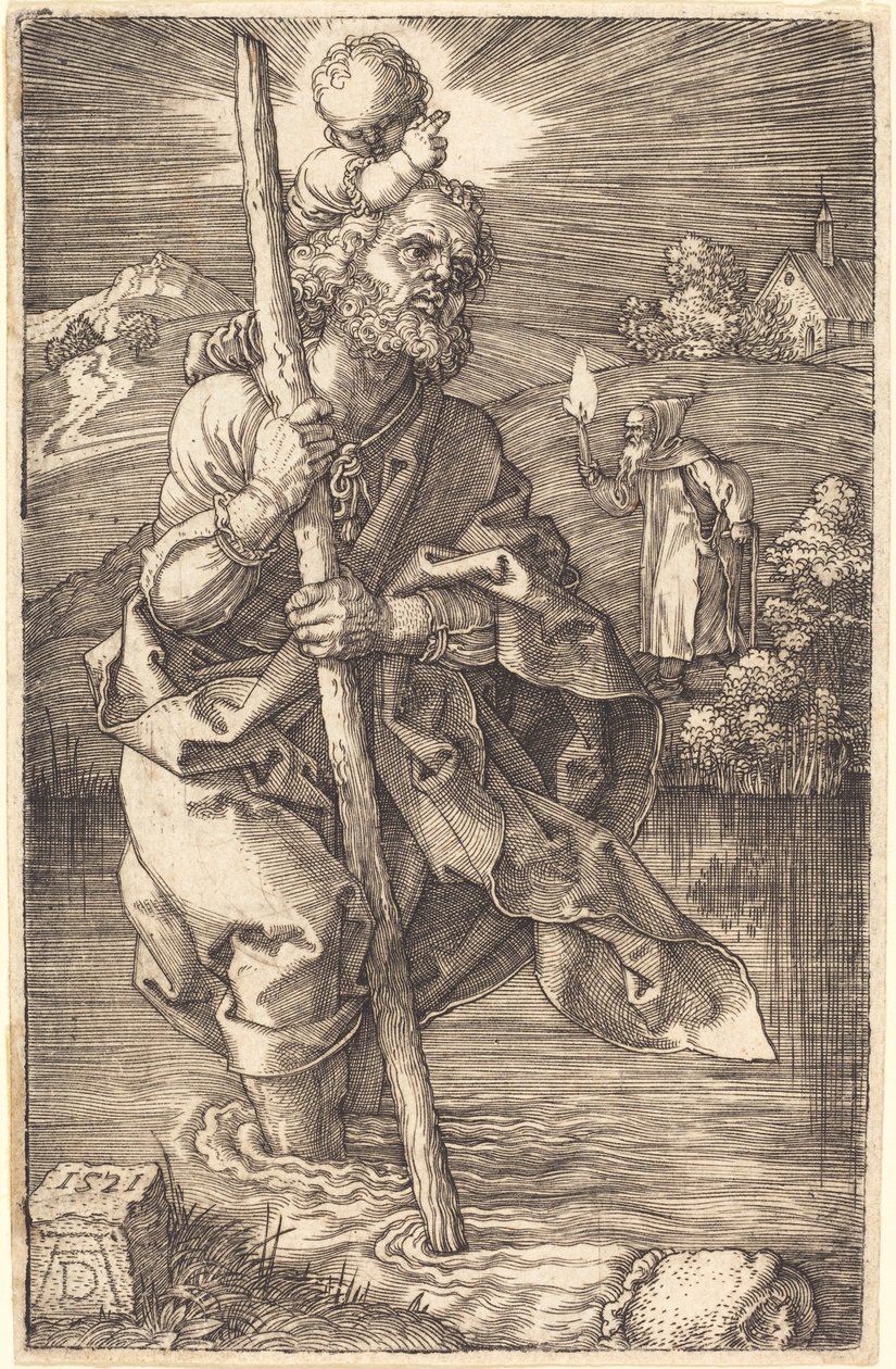 Saint Christophe tourné à droite - Albrecht Dürer